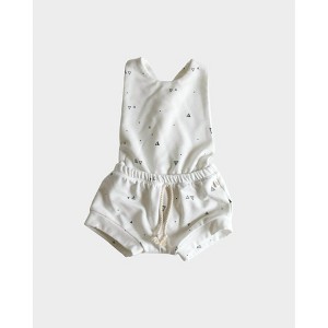 Boy's Baby Triangle Printed Romper - babysprouts - 1 of 4