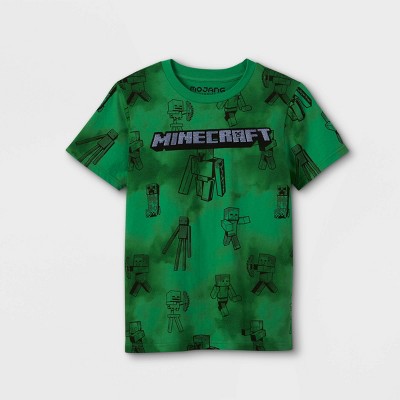 Boys' Minecraft Team Logo Short Sleeve Graphic T-Shirt - Green