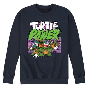 Men's - Teenage Mutant Ninja Turtles Mutant Mayhem - Turtle Power Graphic Fleece Sweatshirt - 1 of 4