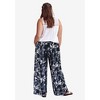 ellos Plus Size Wide-Leg Soft Pants With Back Elastic - 3 of 4