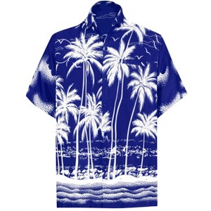 HAPPY BAY Men's Hawaiian Shirts Short Sleeve Button Down Shirt Mens Casual Shirts Holiday Tropical Beach Summer Party Shirts for Men - 1 of 4