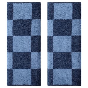 REGALWOVEN Bathroom Checkered Cotton Face Decorative Hand Towel Set 14" x 28" - 1 of 4