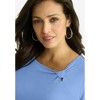 Jessica London Women's Plus Size Asymmetrical Twist Neck Tunic - 4 of 4