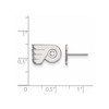Black Bow Jewelry 10k White Gold Philadelphia Flyers NHL Stud Earrings - 2 of 3
