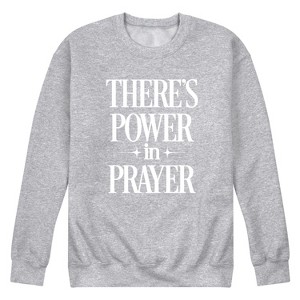 Men's - Instant Message - There's Power In Prayer Graphic Fleece Sweatshirt - 1 of 4