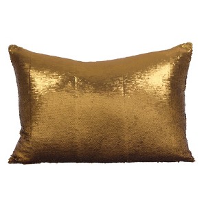 Saro Lifestyle Reversible Sequin Mermaid Poly Filled Throw Pillow - 1 of 4