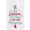 C&F Home "Its Beginning to Taste A Lot Like Christmas" with Gingerbread Man Cotton Flour Sack Kitchen Dish Towel 27L x 18W in. - 4 of 4