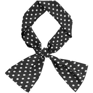 Allegra K Women Retro Polka Dot Skinny Scarf Neck Scarves Wrap Long Neckerchief Hair Band 1 Pc - 1 of 4