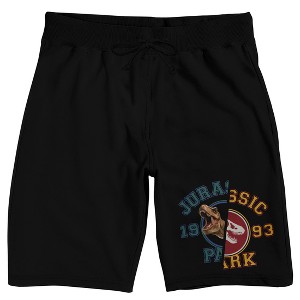 Jurassic Park Franchise 1993 Split Logo Men's Black Lounge Shorts - 1 of 4