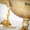 Sullivans 5.25" & 6.75" Gold Glass Pedestal Goblet Set of 2, Multicolored - 2 of 4