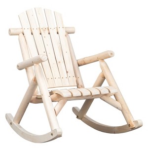 Karl Home | Natural Wood Patio Rocking Chair - 1 of 1