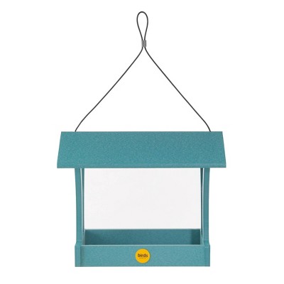 Lake Blue Hanging Recycled Plastic Bird Feeder