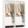Aheaplus 30'' Freestanding Closet Organizer with Hanging Rods and Drawers, Closet System with Storage Shelves - 2 of 4