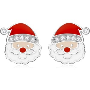 Hypoallergenic Christmas Studs: Sterling Silver Holiday Earrings Collection. - 1 of 4