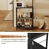 Kitchen Bakers Rack with Power Outlet, Microwave Stand, 4 Tiers Coffee Bar Station, Kitchen Storage Shelf w/Hooks, Rack for Spices, Pots Pans - 3 of 4