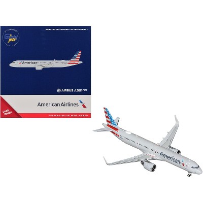Airbus A321neo Commercial Aircraft "American Airlines" (N413AN) Gray w/Striped Tail 1/400 Diecast Model Airplane by GeminiJets