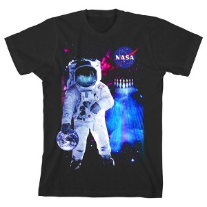 NASA Space Bowling Youth Boys T-shirt - 1 of 1