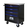 Syemin Tool Boxes and Totes, Mobile Cabinet with Anti-slip Wheels and Drawers, Rolling Chests for Metal Tool of Workshops, Black, 25.9"*13.6"*30.7" - 3 of 4