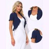 INSPIRE CHIC Women's Ruffle Short Sleeve Open Front Bolero Shrugs - 2 of 4