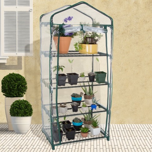 Nature Spring 4-tier Outdoor Mini Greenhouse With Cover : Target