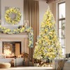 SKRAN 6FT Aspen Fir Artificial Christmas Tree, Hinged Xmas Tree with Wreath & 861 PE Branch Tips, for Home, Office & Party Holiday Decoration - 2 of 4