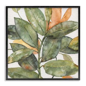 Stupell Industries Botanical Leaves Watercolor Plant, 24" x 24" - 1 of 4