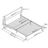 Okak Twin Size metal bed Sturdy System Metal Bed Frame,Modern style and comfort to any bedroom, Black - 2 of 4