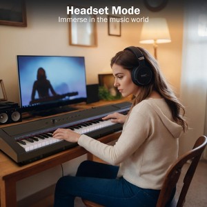 88 Key Digital Piano,Protable Full Size 88 Key Semi-Weighted Electric Digital Keyboard Piano for Beginner/ProfessionalGift for Birthday or Christmas - 1 of 4