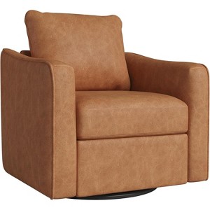 Mid-Century Accent Sofa Chair,360° Rotating Modern Armchair for Living Room,Upholstered Reading Chair for Reading, Bedroom - 1 of 4