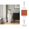 Decorative Floor Vase - Pottery Terracotta Rustic Dual Handles - Decorative for Home Bedroom Office Living Room - 39" Ivory & Tan - 3 of 4