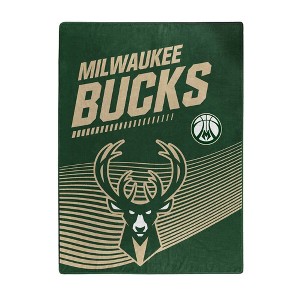 Sweet Home Collection NBA Milwaukee Bucks Microfiber Plush Throw Blanket - 1 of 4