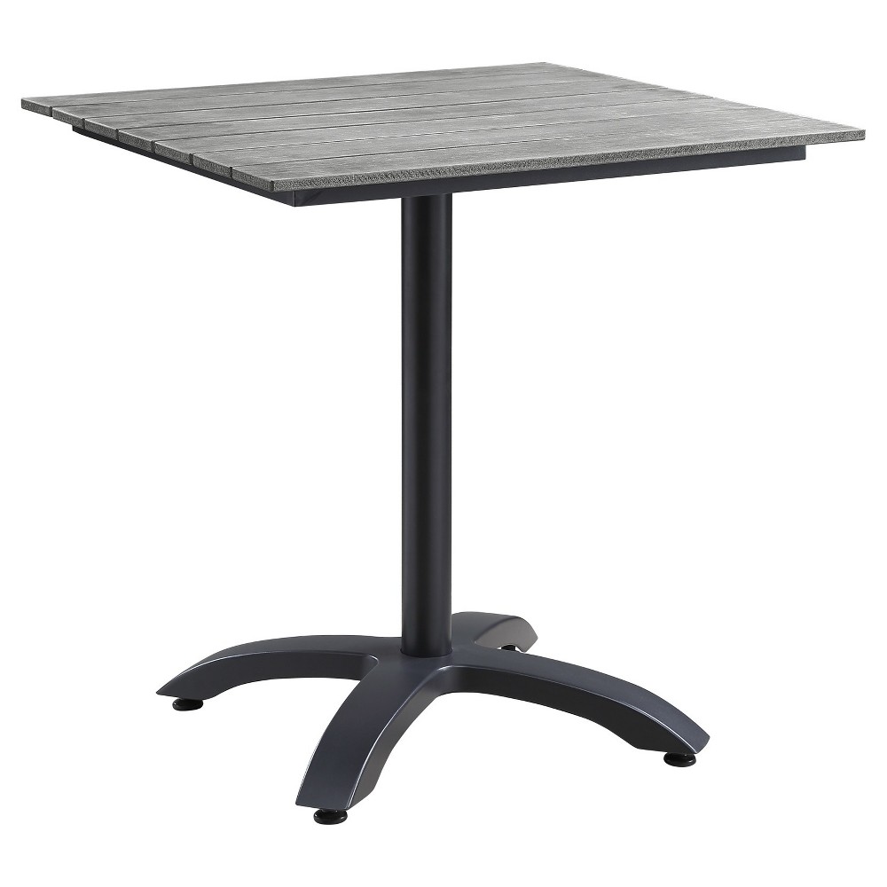 Maine 28 Square Outdoor Patio Dining Table Brown Gray Modway
