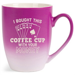 100 North Playing Card 10 Ounce Pink and White Two Toned Ombre, Comfortably Fits Your Hands, Ceramic Tea Coffee Cup Mug, I bought this coffee cup with - 1 of 1