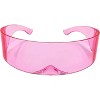 grinderPUNCH Futuristic Shield Sunglasses  Cyclops Cyberpunk Visor Glasses  80s Alien Mono (Neon Green) - 2 of 2