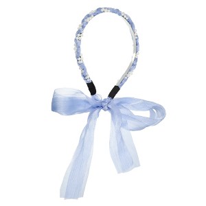 Unique Bargains Women's Satin Cross Knotted Fabric Headband 6.50"x5.71" 1 Pc - 1 of 4