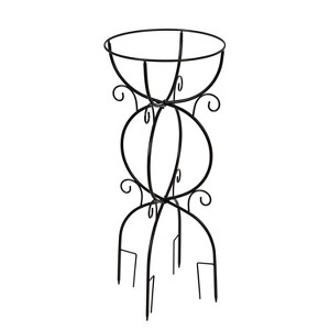 Evergreen Metal Trellis Bird Bath Stand, Scroll - 1 of 4