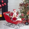 Whisen 39x17.7x22"H Iron Sleigh Large, Distressed Christmas Santa Sleigh Holiday Decoration - 2 of 4