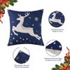 Christmas Pillow Covers 18 x18 Set of 4 Farmhouse Decor Throw Pillow Covers Xmas Tree Hello Winter Holiday Decor Throw Cushion Case for Home Couch - 2 of 4