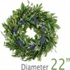 Wreaths Front Door 22 inch Greenery Wreath with Eucalyptus Olive Boxwood Leaves Spring Summer All Season Home Outdoor Decoration - 2 of 4
