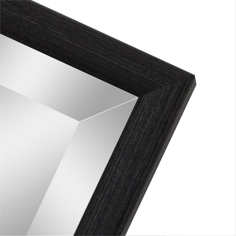 Lund 59" x 25" Black Full Length Wood Veneer Mirror by Martin Svensson Home, 4 of 7
