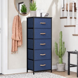 Crestlive Products Vertical Dresser for Bedroom Storage Tower With Steel Frame Wood Top Easy Pull Fabric Bins - 1 of 4