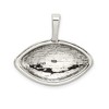 Black Bow Jewelry Sterling Silver 28mm Antiqued Football Profile Pendant - 3 of 4