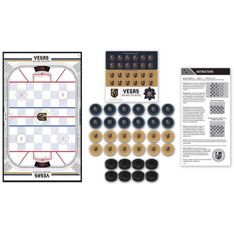 MasterPieces Officially licensed NHL Las Vegas Golden Knights Checkers Board Game for Families and Kids ages 6 and Up, 3 of 7