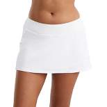 Sunsets Women's White Lily Sporty Skirted Bikini Bottom - 40B-WHILI