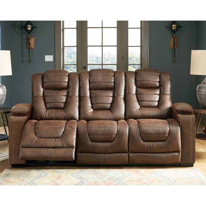 Owner&#39;s Box Power Recliner Sofa with Adjustable Headrest Thyme - Signature Design by Ashley, 3 of 11