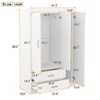 NicBex 68.20"H Armoire Mirror Wardrobe Closet Storage Cabinet with 3 Doors & Shelves & 2 Drawers for Bedroom - 3 of 4