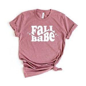 Simply Sage Market Women's Fall Babe Wavy Stars Short Sleeve Graphic Tee - 1 of 2