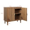 Modern Buffet Cabinet with Spacious Storage, 2-Door Sideboard Perfect for Small Spaces, Accent Storage for Living Room or Hallway–The Pop Home - 4 of 4