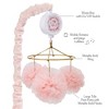 Lambs & Ivy Secret Garden Pink Pom Pom Musical Baby Crib Mobile Soother Toy - 4 of 4