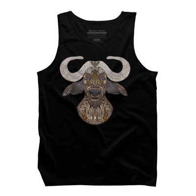 Men's Design By Humans African Buffalo By myartlovepassion Tank Top